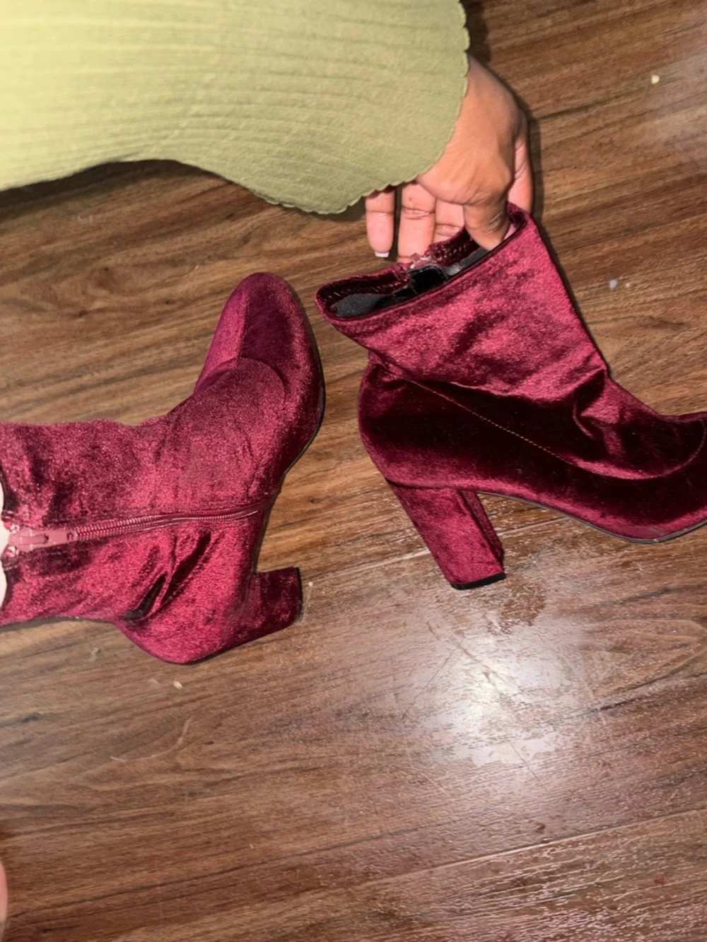 Madden Girl Burgundy Stretch boots